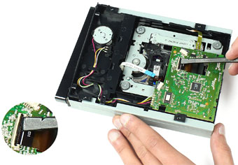 باز کردن بورد dvd drive