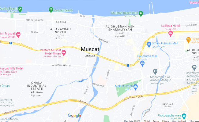 نقشه مسقط